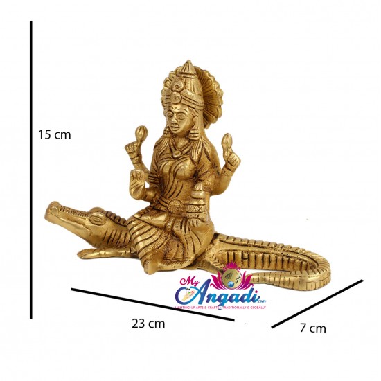 Ganga Brass Statue