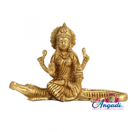 Ganga Brass Statue