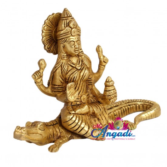 Ganga Brass Statue