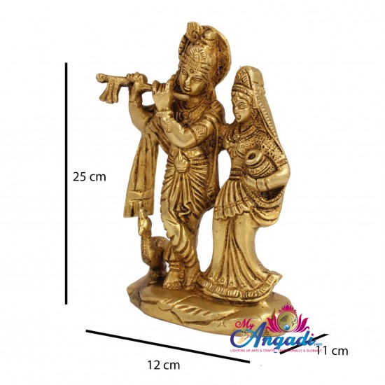 Radha Krishna Brass Statue