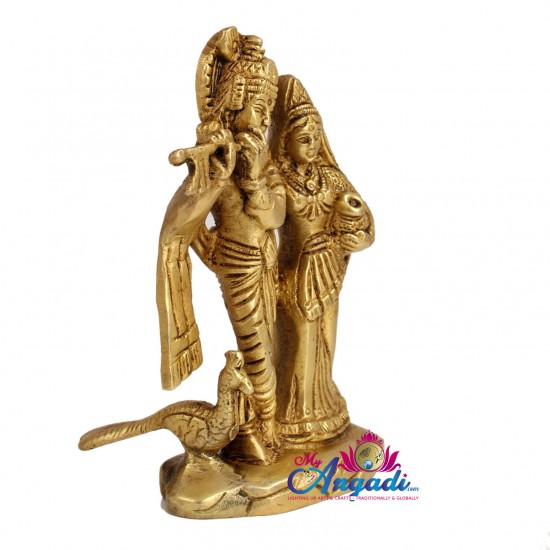 Radha Krishna Brass Statue