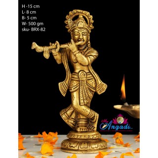 Krishna Brass Statue