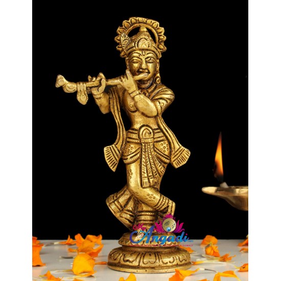 Krishna Brass Statue