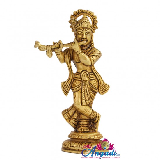 Krishna Brass Statue