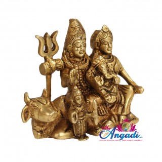 Shivan Family Brass Statue