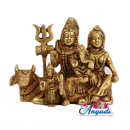 Shivan Family Brass Statue Shivan Family Brass Statue