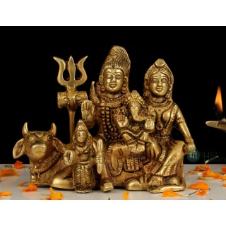 Shivan Family Brass Statue