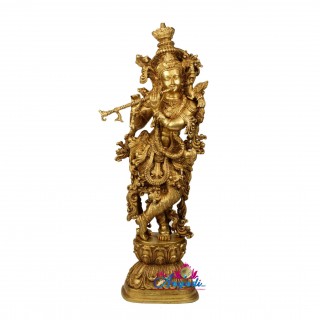 Krishna Brass Statue