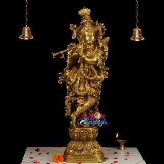 Krishna Brass Statue