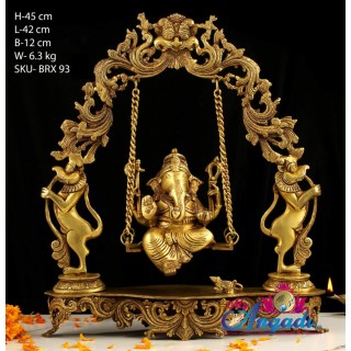 Ganesha Swinging Brass Statue