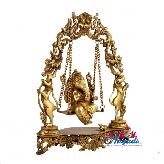 Ganesha Swinging Brass Statue Ganesha Swinging Brass Statue