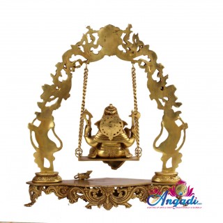 Ganesha Swinging Brass Statue