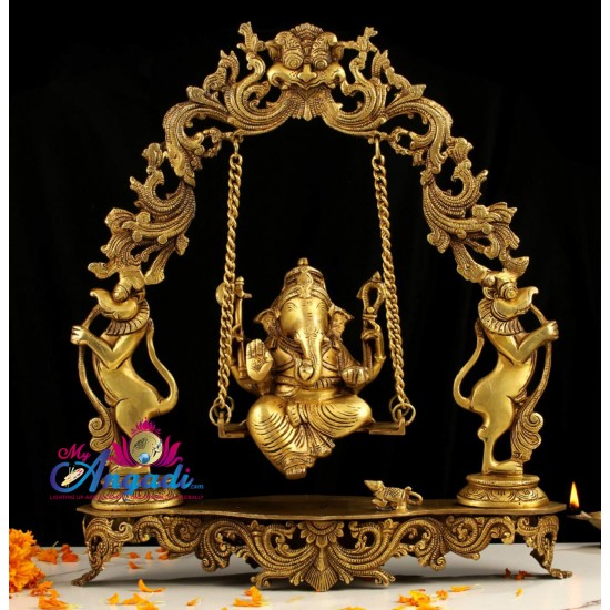 Ganesha Swinging Brass Statue Ganesha Swinging Brass Statue