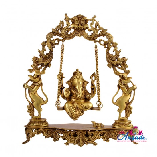 Ganesha Swinging Brass Statue Ganesha Swinging Brass Statue