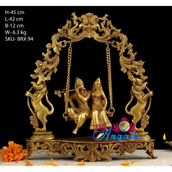 Radha Krishna Swinging Brass Statue Radha Krishna Swinging Brass Statue