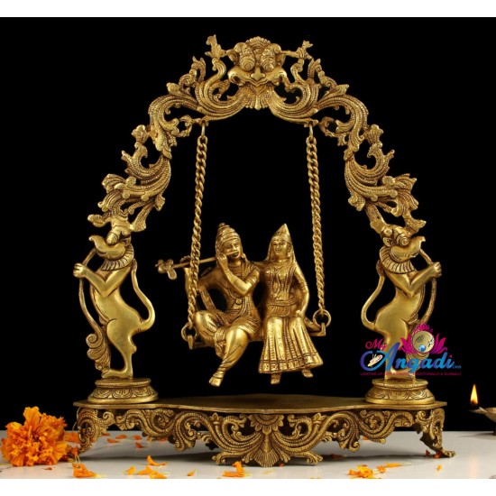 Radha Krishna Swinging Brass Statue Radha Krishna Swinging Brass Statue