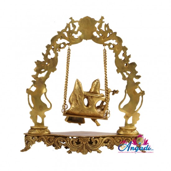 Radha Krishna Swinging Brass Statue