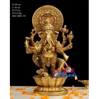 Kanthrishti Ganesha Brass Statue