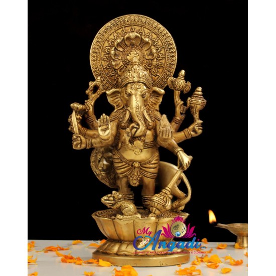 Kanthrishti Ganesha Brass Statue