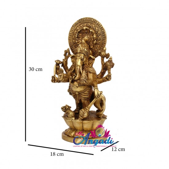 Kanthrishti Ganesha Brass Statue