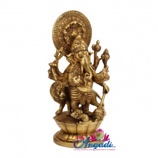 Kanthrishti Ganesha Brass Statue