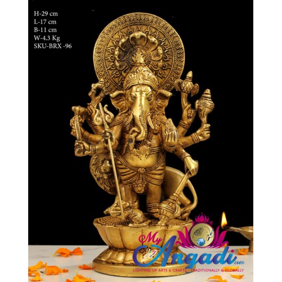 Kanthrishti Ganesha Brass Statue