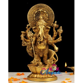 Kanthrishti Ganesha Brass Statue
