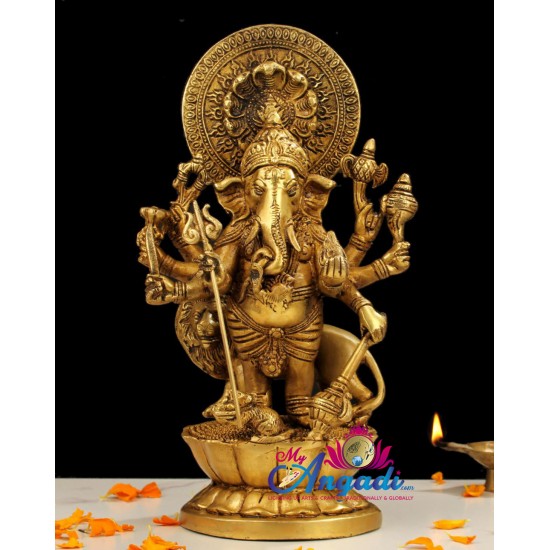 Kanthrishti Ganesha Brass Statue