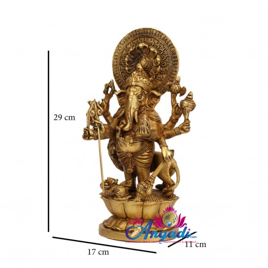 Kanthrishti Ganesha Brass Statue