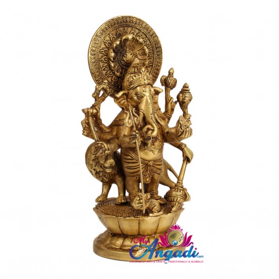 Kanthrishti Ganesha Brass Statue