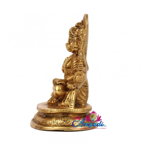 Panchamuga Anjaneya Brass Statue