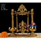 Ganesha Swinging With Lamp Brass Statue Ganesha Swinging With Lamp Brass Statue