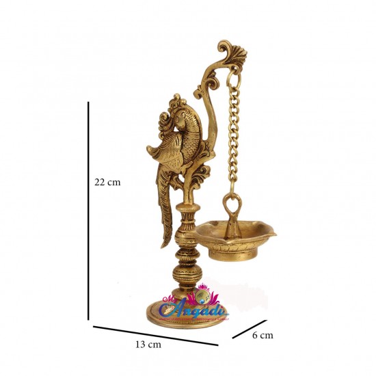Brass Hanging Peacock Diya Brass Hanging Peacock Diya