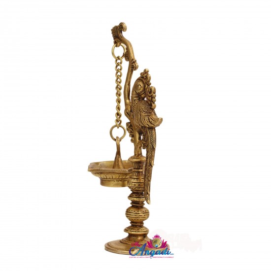 Brass Hanging Peacock Diya Brass Hanging Peacock Diya