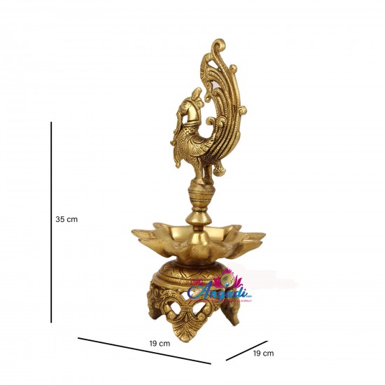 Brass Peacock Lamp Brass Peacock Lamp