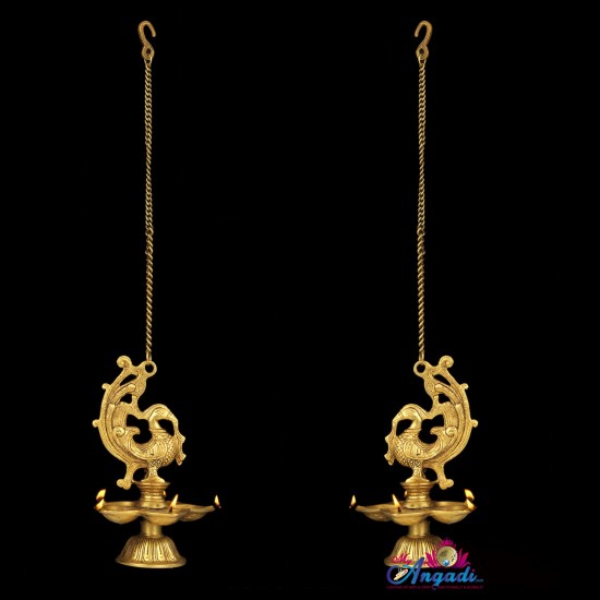 Brass Hanging Peacock Lamp Brass Hanging Peacock Lamp