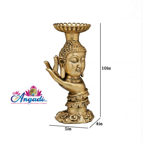 Brass Buddha Lamp Holder