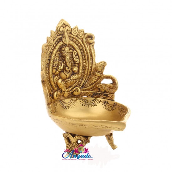 Brass Ganesha Lamp