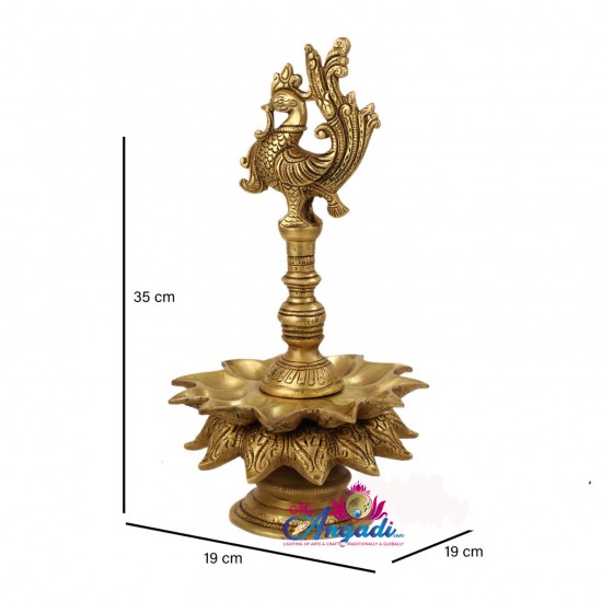 Brass Peacock Lamp Brass Peacock Lamp