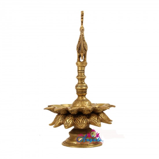 Brass Peacock Lamp