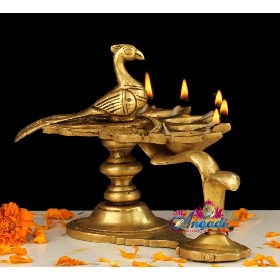 Brass Peacock Lamp Brass Peacock Lamp