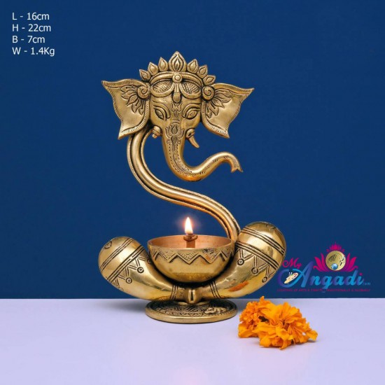 Brass Ganesha Lamp