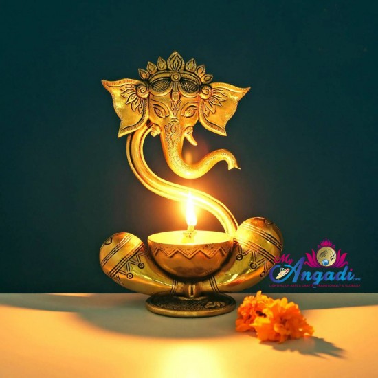 Brass Ganesha Lamp