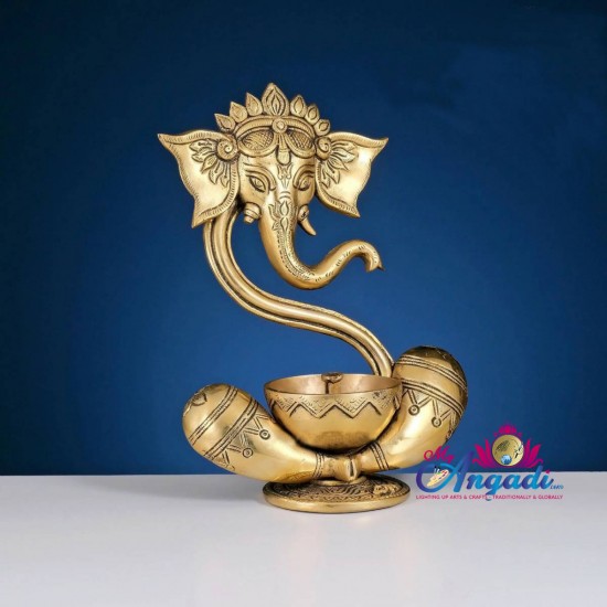 Brass Ganesha Lamp