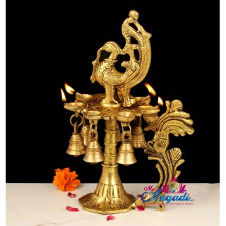 Brass Peacock Lamp