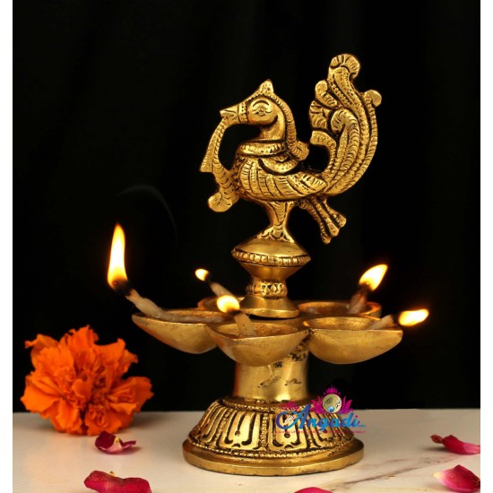 Brass Peacock Lamp Brass Peacock Lamp