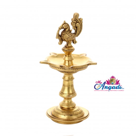 Brass Peacock Small Kuttuvilakku Brass Peacock Small Kuttuvilakku