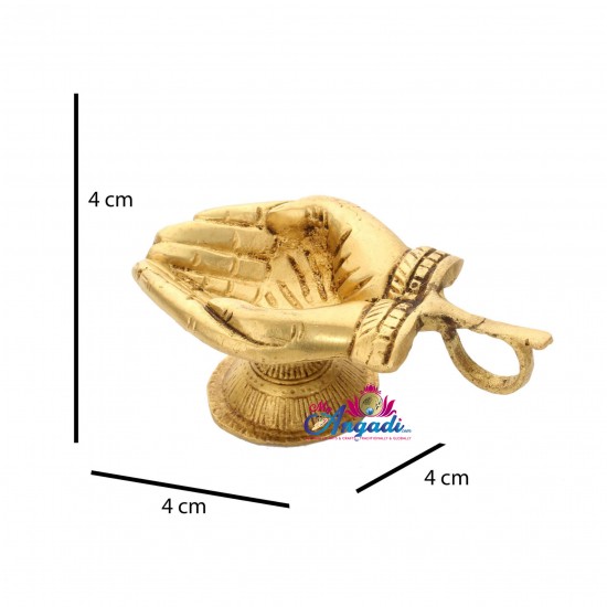 Brass Hand Diya Brass Hand Diya