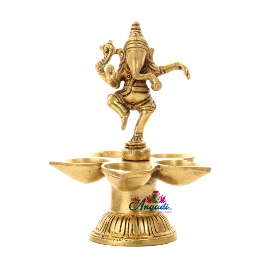 Brass Narthana Ganesha Lamp Brass Narthana Ganesha Lamp