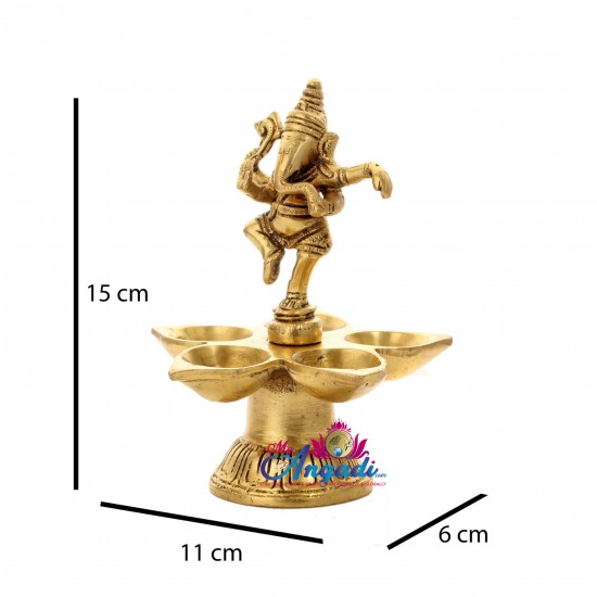 Brass Narthana Ganesha Lamp Brass Narthana Ganesha Lamp